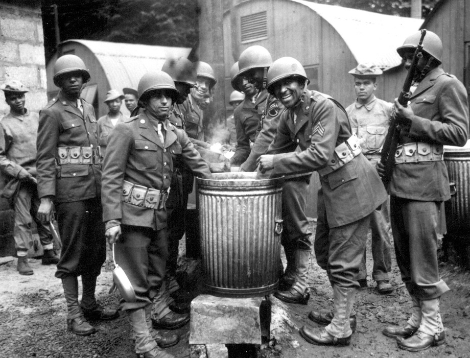American Soliders Drawing Rations at Camp Final