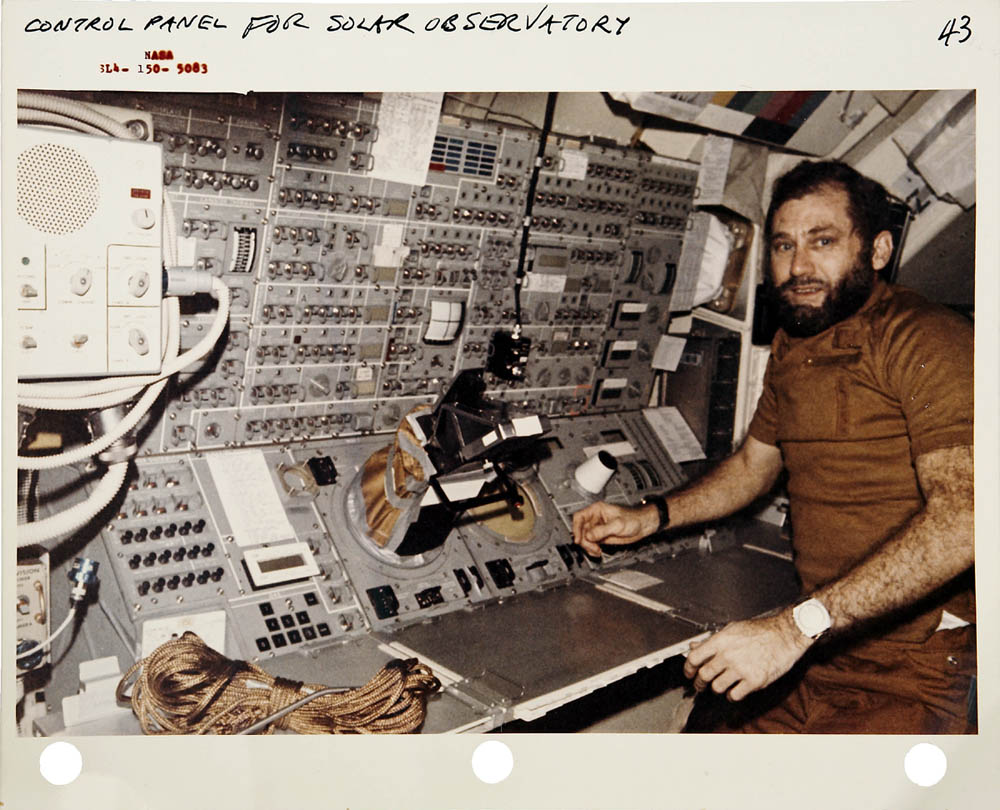 Colonel Pogue wearing the Seiko 6109 aboard the NASA Skylab